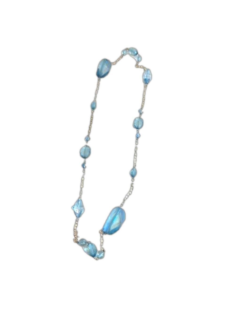 2/$15 blue beaded necklace​​​​​